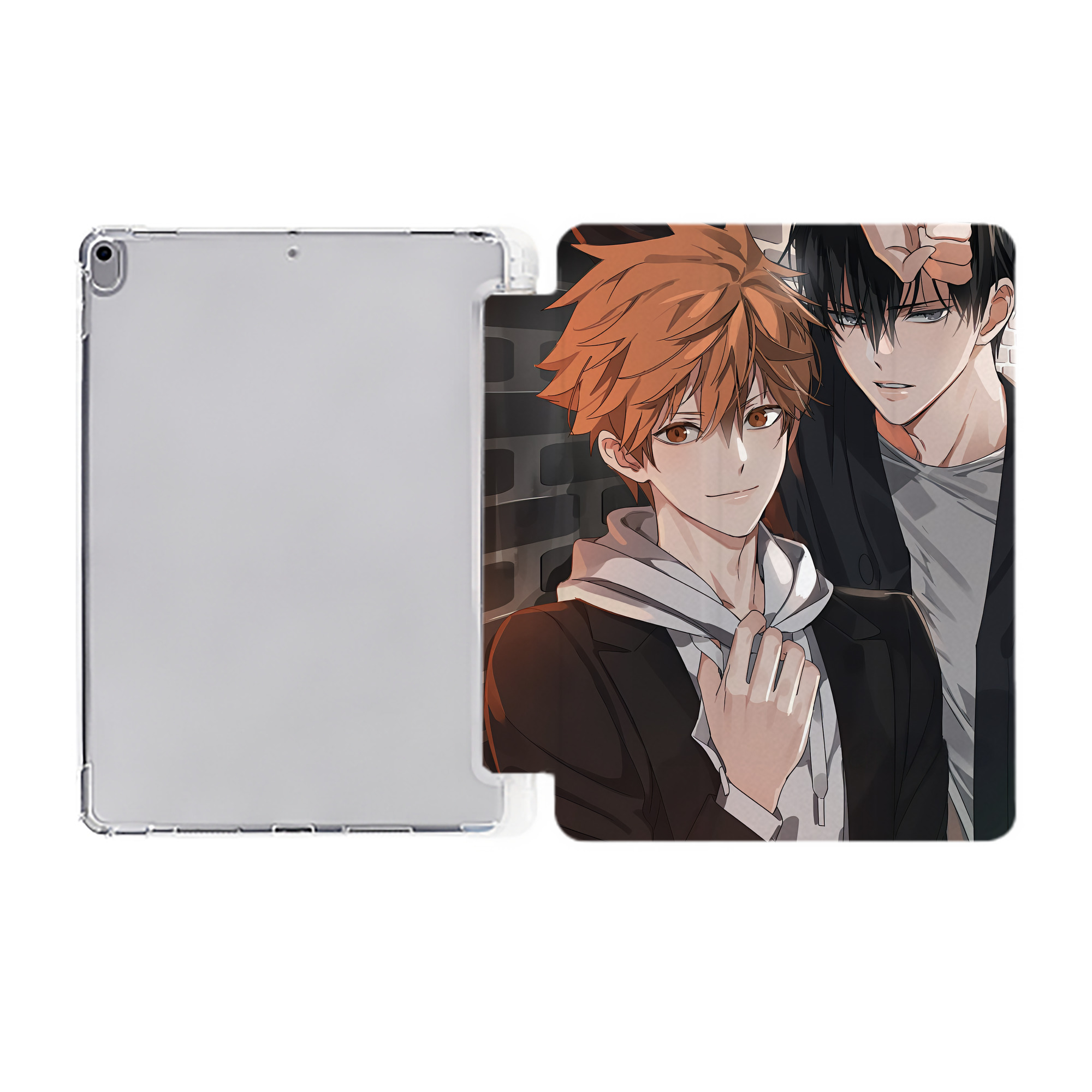 （画像用） ハイキュー!! Haikyu!! IPad ケース ペン収納付き 三つ折りスタンド PUレザー×シリコン 対応機種9.5/10.5/10.9インチ